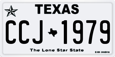 TX license plate CCJ1979
