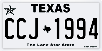 TX license plate CCJ1994
