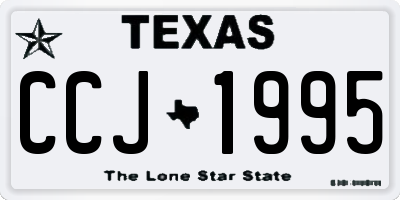 TX license plate CCJ1995