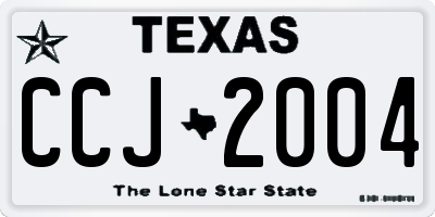 TX license plate CCJ2004