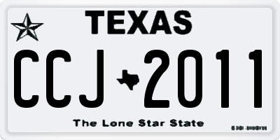 TX license plate CCJ2011
