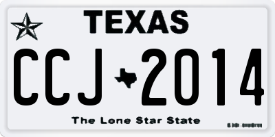 TX license plate CCJ2014