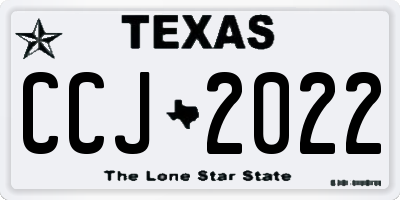TX license plate CCJ2022