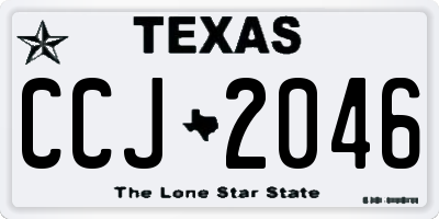 TX license plate CCJ2046
