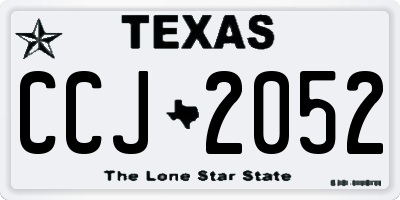 TX license plate CCJ2052