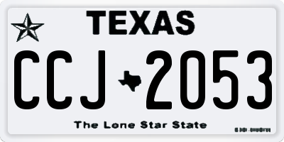 TX license plate CCJ2053