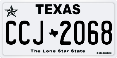 TX license plate CCJ2068