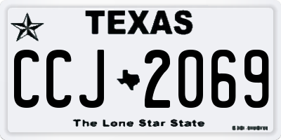 TX license plate CCJ2069