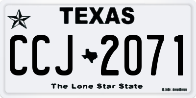 TX license plate CCJ2071