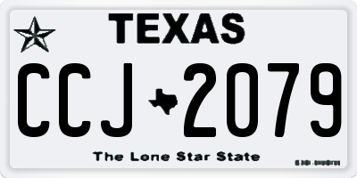 TX license plate CCJ2079