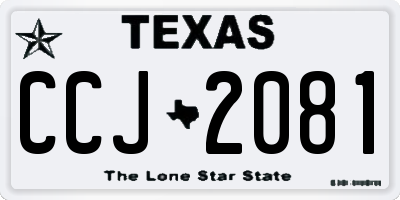 TX license plate CCJ2081