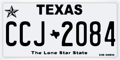 TX license plate CCJ2084