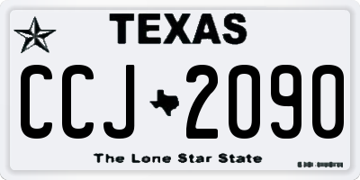 TX license plate CCJ2090