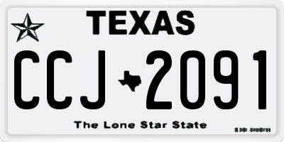 TX license plate CCJ2091