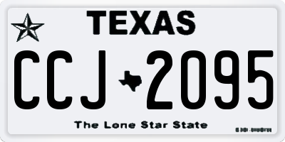 TX license plate CCJ2095