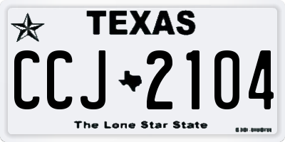 TX license plate CCJ2104