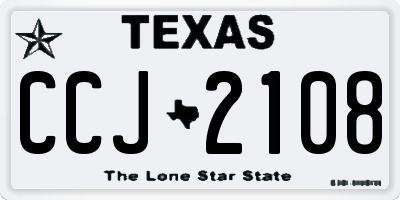 TX license plate CCJ2108