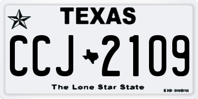 TX license plate CCJ2109