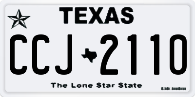 TX license plate CCJ2110