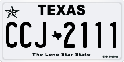 TX license plate CCJ2111