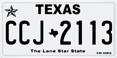 TX license plate CCJ2113