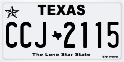 TX license plate CCJ2115