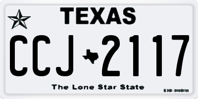 TX license plate CCJ2117