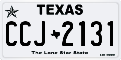 TX license plate CCJ2131