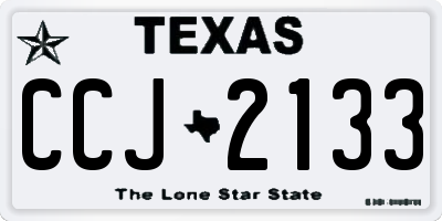 TX license plate CCJ2133