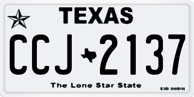 TX license plate CCJ2137