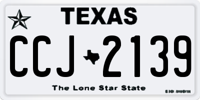 TX license plate CCJ2139