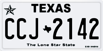 TX license plate CCJ2142