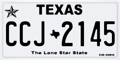 TX license plate CCJ2145
