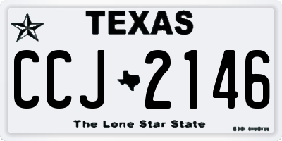 TX license plate CCJ2146