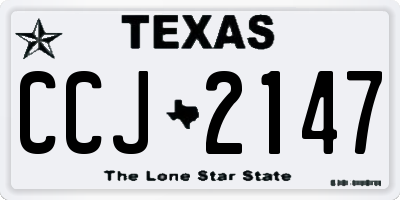 TX license plate CCJ2147