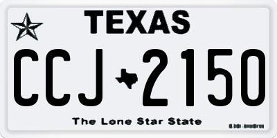 TX license plate CCJ2150