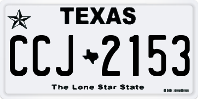 TX license plate CCJ2153