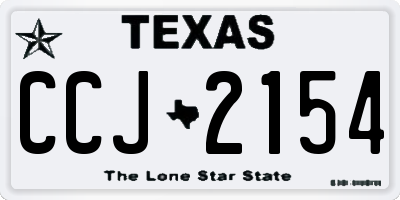 TX license plate CCJ2154