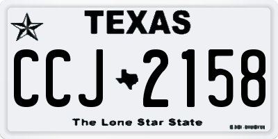 TX license plate CCJ2158