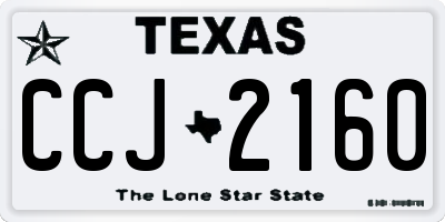 TX license plate CCJ2160