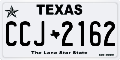 TX license plate CCJ2162