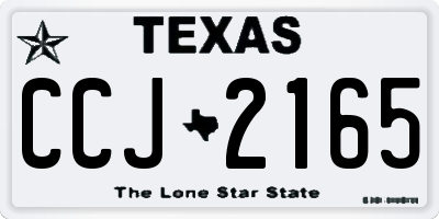 TX license plate CCJ2165