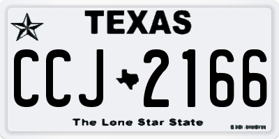 TX license plate CCJ2166