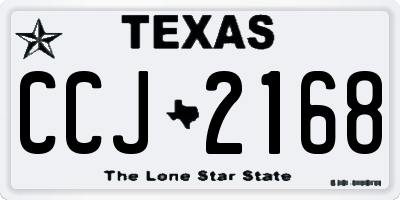 TX license plate CCJ2168