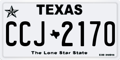 TX license plate CCJ2170