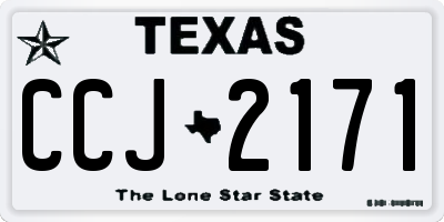 TX license plate CCJ2171