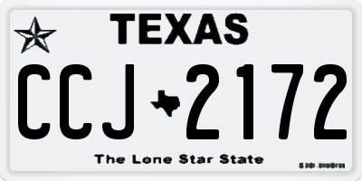 TX license plate CCJ2172