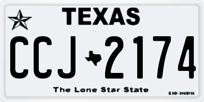 TX license plate CCJ2174