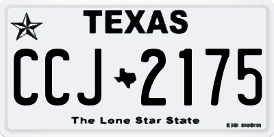 TX license plate CCJ2175