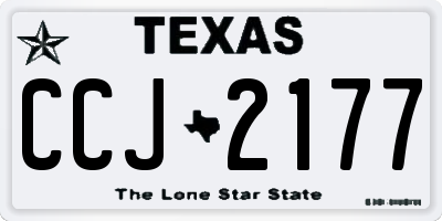TX license plate CCJ2177